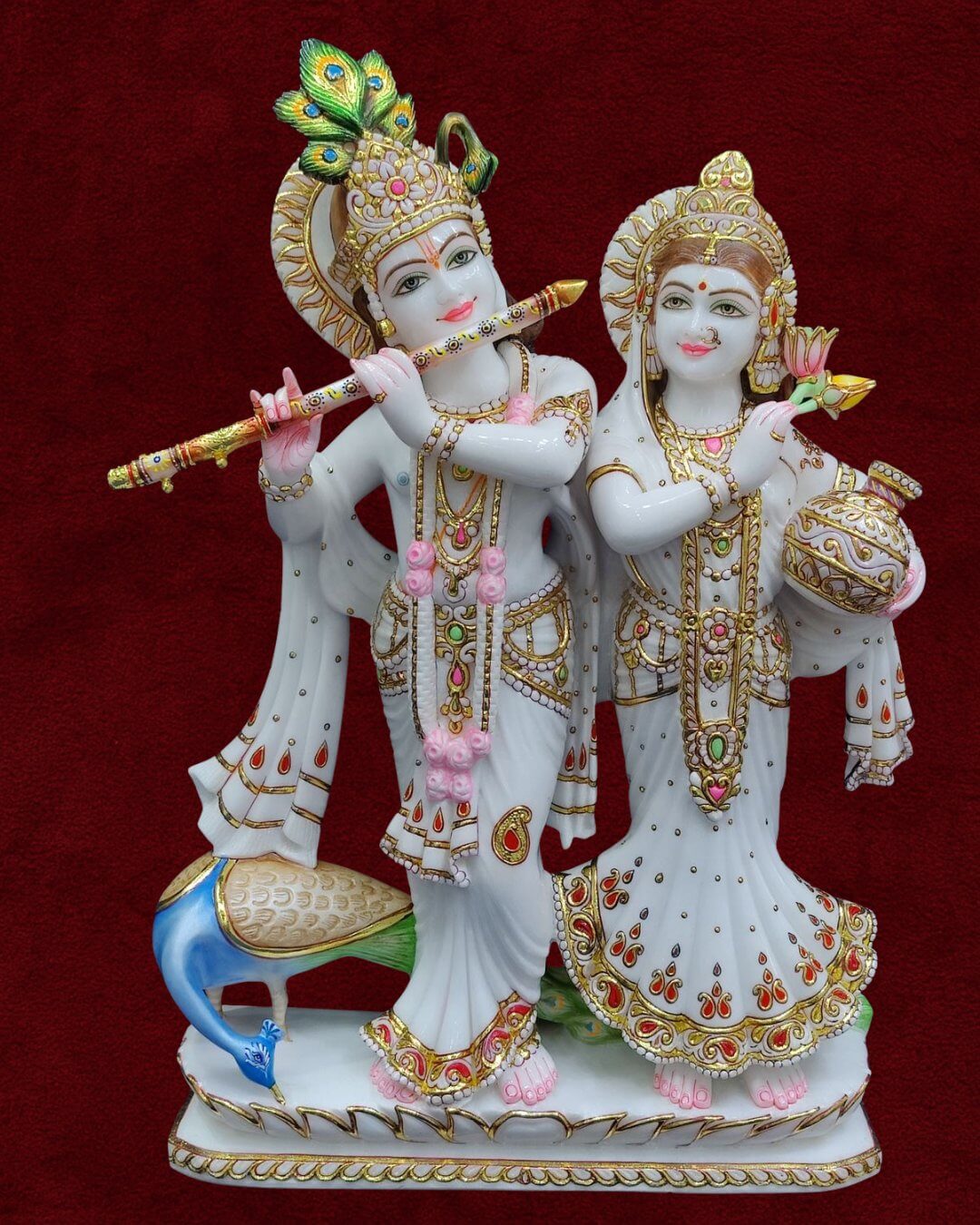 Marble Radha Krishna - Style 3